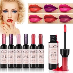 Wine bottle lip tint gloss set of 6